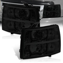 Load image into Gallery viewer, Chevrolet Silverado 2007-2013 Factory Style Headlights Chrome Housing Smoke Len Clear Reflector
