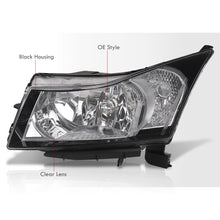 Load image into Gallery viewer, Chevrolet Cruze 2011-2015 Factory Style Headlights Black Housing Clear Len Amber Reflector