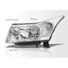 Load image into Gallery viewer, Chevrolet Cruze 2011-2015 Factory Style Headlights Chrome Housing Clear Len Amber Reflector