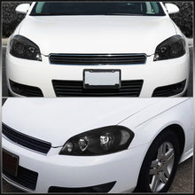 Load image into Gallery viewer, Chevrolet Impala 2006-2013 / Impala Limited 2014-2015 / Monte Carlo 2006-2007 Factory Style Headlights Black Housing Clear Len Clear Reflector