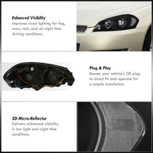 Load image into Gallery viewer, Chevrolet Impala 2006-2013 / Impala Limited 2014-2015 / Monte Carlo 2006-2007 Factory Style Headlights Black Housing Clear Len Clear Reflector