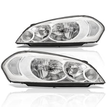 Load image into Gallery viewer, Chevrolet Impala 2006-2013 / Impala Limited 2014-2015 / Monte Carlo 2006-2007 Factory Style Headlights Chrome Housing Clear Len Clear Reflector
