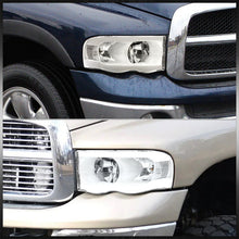 Load image into Gallery viewer, Dodge Ram 1500 2002-2005 / Ram 2500 3500 2003-2005 LED DRL Bar Factory Style Headlights White Housing Clear Len Clear Reflector