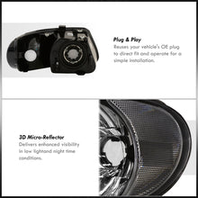 Load image into Gallery viewer, Chrysler Town & Country 2001-2007 / Grand Voyager 2001-2002 / Voyager 2001-2003 / Dodge Grand Caravan 2001-2007 Factory Style Headlights Black Housing Clear Len Clear Reflector (Halogen Models Only)