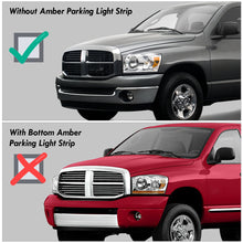 Load image into Gallery viewer, Dodge Ram 1500 2006-2008 / Ram 2500 3500 2006-2009 LED DRL Bar Factory Style Headlights Black Housing Clear Len Amber Reflector