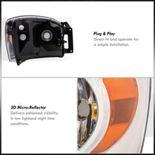 Load image into Gallery viewer, Dodge Ram 1500 2006-2008 / Ram 2500 3500 2006-2009 Factory Style Headlights Chrome Housing Clear Len Amber Reflector