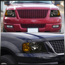 Load image into Gallery viewer, Ford Expedition 2003-2006 Factory Style Headlights Black Housing Clear Len Amber Reflector