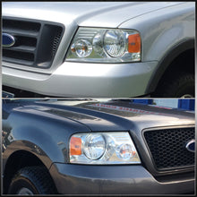 Load image into Gallery viewer, Ford F150 2004-2008 / Lincoln Mark LT 2006-2008 Factory Style Headlights Chrome Housing Clear Len Amber Reflector
