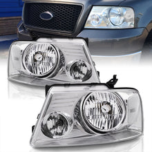 Load image into Gallery viewer, Ford F150 2004-2008 / Lincoln Mark LT 2006-2008 Factory Style Headlights Chrome Housing Clear Len Clear Reflector
