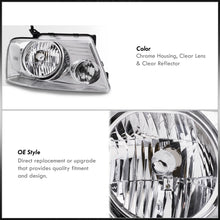 Load image into Gallery viewer, Ford F150 2004-2008 / Lincoln Mark LT 2006-2008 Factory Style Headlights Chrome Housing Clear Len Clear Reflector