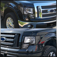 Load image into Gallery viewer, Ford F150 2009-2014 Factory Style Headlights Black Housing Clear Len Clear Reflector (Halogen Models Only)
