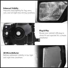 Load image into Gallery viewer, Ford F150 2009-2014 Factory Style Headlights Black Housing Clear Len Clear Reflector (Halogen Models Only)