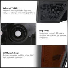 Load image into Gallery viewer, Ford F150 2009-2014 Factory Style Headlights Chrome Housing Smoke Len Amber Reflector (Halogen Models Only)