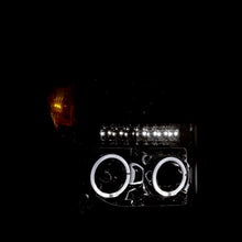 Load image into Gallery viewer, Ford F250 F350 F450 F550 Super Duty 2011-2016 LED DRL Halo Projector Headlights Chrome Housing Smoke Len Amber Reflector