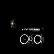 Load image into Gallery viewer, Ford F250 F350 F450 F550 Super Duty 2011-2016 LED DRL Halo Projector Headlights Chrome Housing Clear Len Clear Reflector