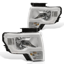 Load image into Gallery viewer, Ford F150 2009-2014 LED DRL Bar Factory Style Headlights White Housing Clear Len Clear Reflector (Halogen Models Only)