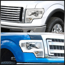 Load image into Gallery viewer, Ford F150 2009-2014 LED DRL Bar Factory Style Headlights White Housing Clear Len Clear Reflector (Halogen Models Only)