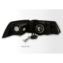 Load image into Gallery viewer, Ford Mustang 1999-2004 LED DRL Bar Factory Style Headlights Black Housing Clear Len Amber Reflector