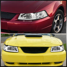 Load image into Gallery viewer, Ford Mustang 1999-2004 LED DRL Bar Factory Style Headlights Chrome Housing Clear Len Clear Reflector