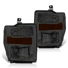 Load image into Gallery viewer, Ford F250 F350 F450 F550 Super Duty 2008-2010 Factory Style Headlights Chrome Housing Smoke Len Amber Reflector