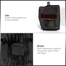 Load image into Gallery viewer, Ford F250 F350 F450 F550 Super Duty 2008-2010 Factory Style Headlights Chrome Housing Smoke Len Amber Reflector