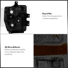 Load image into Gallery viewer, Ford F250 F350 F450 F550 Super Duty 2008-2010 Factory Style Headlights Chrome Housing Smoke Len Amber Reflector