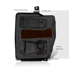 Load image into Gallery viewer, Ford F250 F350 F450 F550 Super Duty 2008-2010 Factory Style Headlights Chrome Housing Smoke Len Amber Reflector