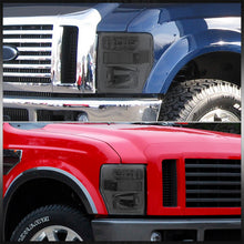 Load image into Gallery viewer, Ford F250 F350 F450 F550 Super Duty 2008-2010 Factory Style Headlights Chrome Housing Smoke Len Clear Reflector