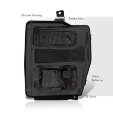 Load image into Gallery viewer, Ford F250 F350 F450 F550 Super Duty 2008-2010 Factory Style Headlights Chrome Housing Smoke Len Clear Reflector