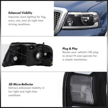 Load image into Gallery viewer, Ford F150 2004-2008 / Lincoln Mark LT 2005-2008 LED DRL Bar Factory Style Headlights Black Housing Clear Len Clear Reflector