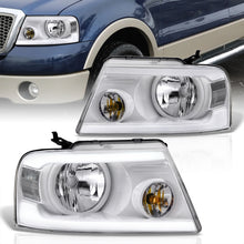 Load image into Gallery viewer, Ford F150 2004-2008 / Lincoln Mark LT 2005-2008 LED DRL Bar Factory Style Headlights White Housing Clear Len Clear Reflector