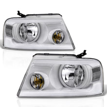 Load image into Gallery viewer, Ford F150 2004-2008 / Lincoln Mark LT 2005-2008 LED DRL Bar Factory Style Headlights White Housing Clear Len Clear Reflector