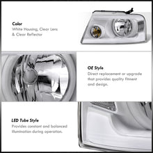 Load image into Gallery viewer, Ford F150 2004-2008 / Lincoln Mark LT 2005-2008 LED DRL Bar Factory Style Headlights White Housing Clear Len Clear Reflector
