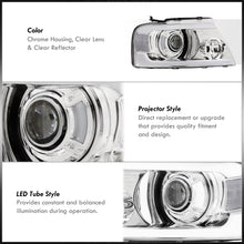 Load image into Gallery viewer, Ford F150 2004-2008 LED DRL Bar Projector Headlights Chrome Housing Clear Len Clear Reflector