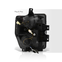 Load image into Gallery viewer, Ford F250 F350 F450 F550 Super Duty 2008-2010 Sequential LED DRL Bar Projector Headlights Black Housing Clear Len Clear Reflector