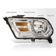 Load image into Gallery viewer, Ford Mustang 2010-2014 Factory Style Headlights Chrome Housing Clear Len Amber Reflector