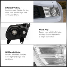 Load image into Gallery viewer, Ford Mustang 2010-2014 Factory Style Headlights Chrome Housing Clear Len Clear Reflector