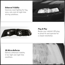 Load image into Gallery viewer, Ford Mustang 1999-2004 Factory Style Headlights Chrome Housing Clear Len Clear Reflector