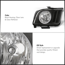 Load image into Gallery viewer, Ford Mustang 2005-2009 LED DRL Halo Headlights Black Housing Clear Len Clear Reflector (Halogen Models Only)