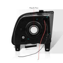 Load image into Gallery viewer, Ford Mustang 2005-2009 LED DRL Halo Headlights Black Housing Clear Len Clear Reflector (Halogen Models Only)