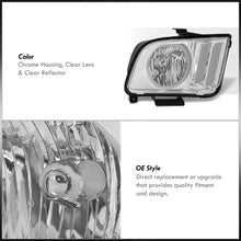 Load image into Gallery viewer, Ford Mustang 2005-2009 LED DRL Halo Headlights Chrome Housing Clear Len Clear Reflector (Halogen Models Only)