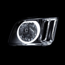 Load image into Gallery viewer, Ford Mustang 2005-2009 LED DRL Halo Headlights Chrome Housing Clear Len Clear Reflector (Halogen Models Only)