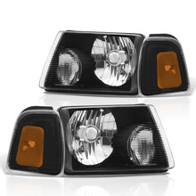 Load image into Gallery viewer, Ford Ranger 2001-2011 Factory Style Headlights + Corners Black Housing Clear Len Amber Reflector