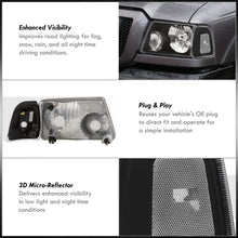Load image into Gallery viewer, Ford Ranger 2001-2011 Factory Style Headlights + Corners Black Housing Clear Len Clear Reflector