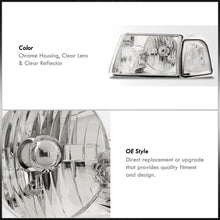 Load image into Gallery viewer, Ford Ranger 2001-2011 Factory Style Headlights + Corners Chrome Housing Clear Len Clear Reflector