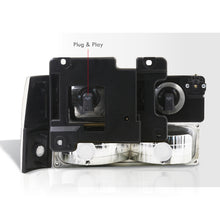 Load image into Gallery viewer, GMC C/K 1500 2500 3500 1994-2000 Factory Style Headlights + Bumpers + Corners Black Housing Clear Len Clear Reflector