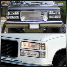 Load image into Gallery viewer, GMC C/K 1500 2500 3500 1994-2000 Factory Style Headlights + Bumpers + Corners Chrome Housing Clear Len Amber Reflector