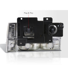 Load image into Gallery viewer, GMC C/K 1500 2500 3500 1994-2000 Factory Style Headlights + Bumpers + Corners Chrome Housing Clear Len Amber Reflector