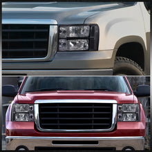 Load image into Gallery viewer, GMC Sierra 1500 2007-2013 / Sierra 2500HD 3500HD 2007-2014 Factory Style Headlights Black Housing Clear Len Clear Reflector
