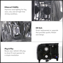 Load image into Gallery viewer, GMC Sierra 1500 2007-2013 / Sierra 2500HD 3500HD 2007-2014 Factory Style Headlights Black Housing Clear Len Clear Reflector